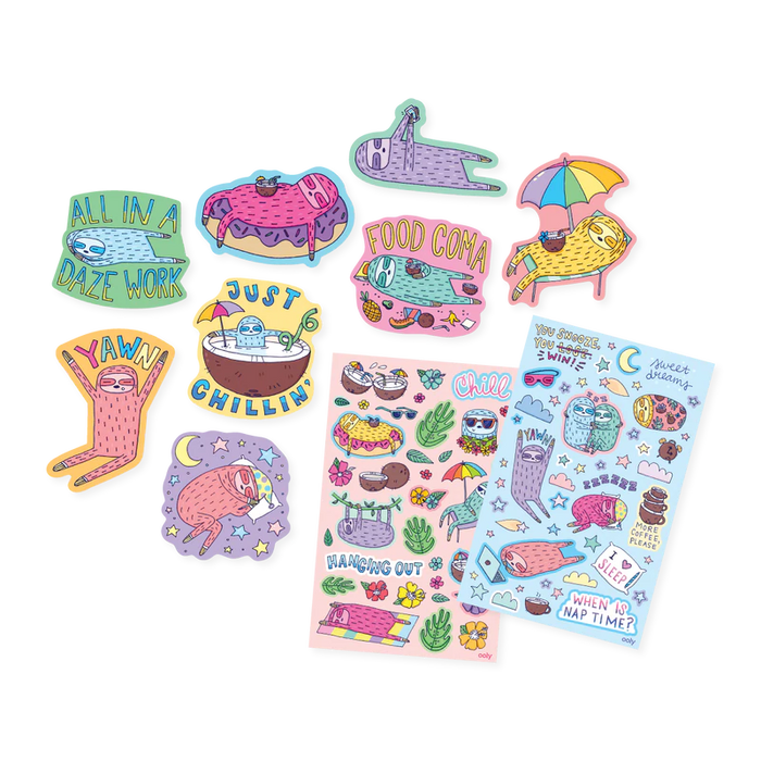 Ooly Scented Scratch Stickers - Sleepy Sloths