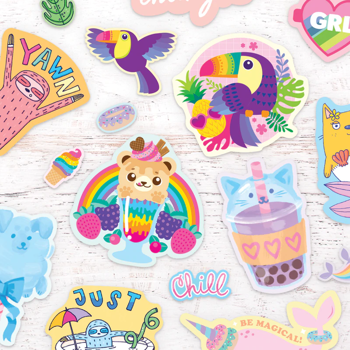 Ooly Scented Scratch Stickers - Tropical Birds