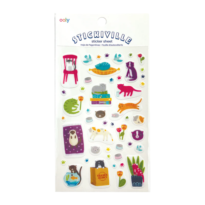 Ooly Stickiville Stickers - Quirky Cats