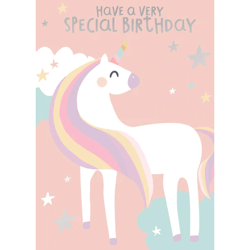 Party Pals Greeting Card-Special Unicorn