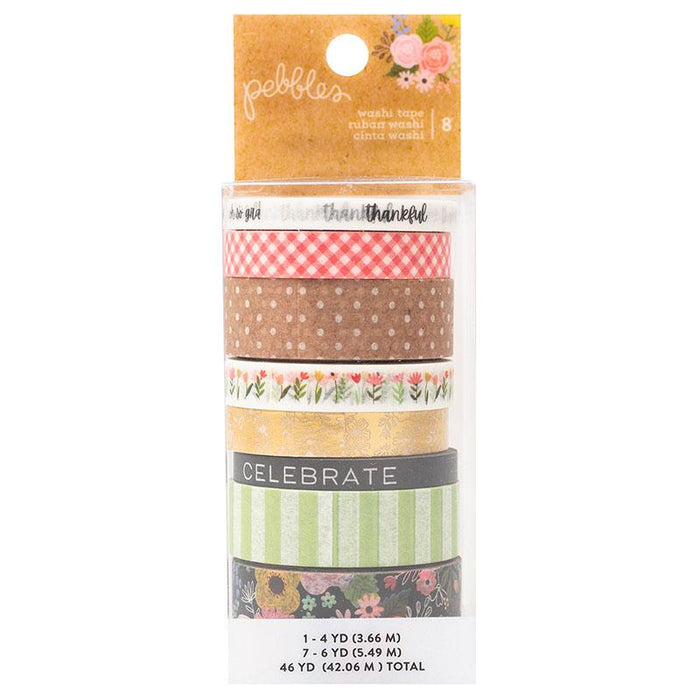 Pebbles Lovely Moments Collection - Washi Tape with Foil Accents