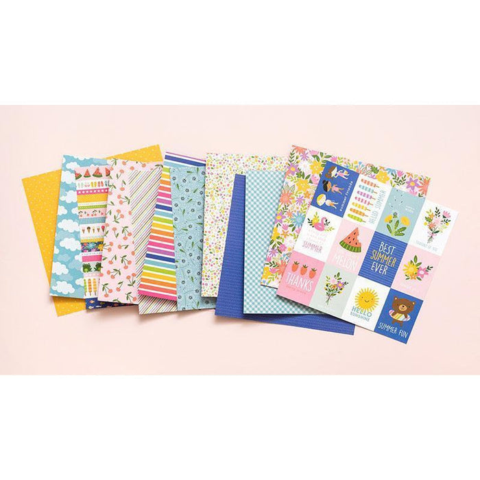 Pebbles Sun and Fun Collection - 12 x 12 Paper Pad with Holographic Foil Accents