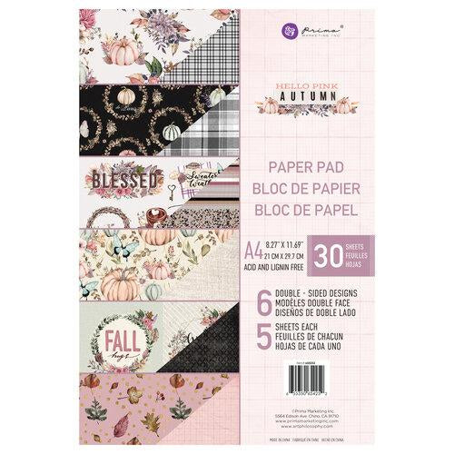 Prima Hello Pink Autumn Collection - A4 Paper Pad