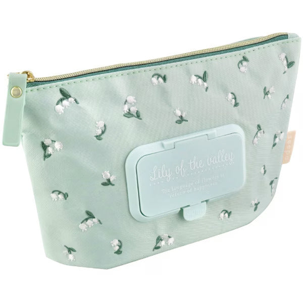 Seepo Push Embroidery Pouch with Sheet Case - Lily