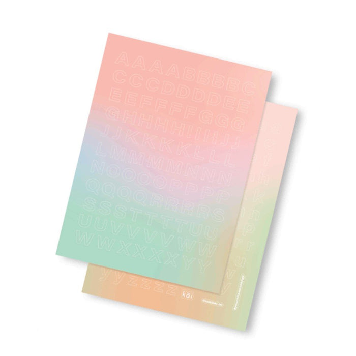 Sticker Pack: Gradient Alphabet — PaperMarket