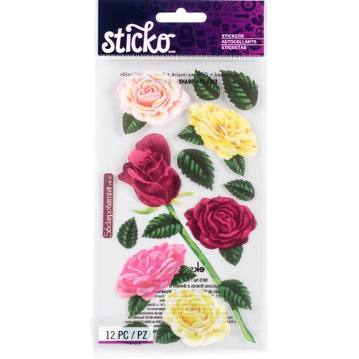 Sticko Vellum Stickers - Roses