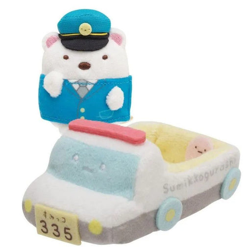 Sumikko Gurashi Plush Toy Set Police Car & Shirokuma