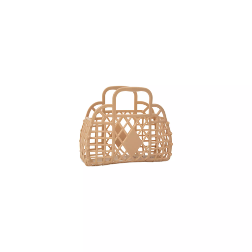 Sun Jellies Retro Basket (Mini)-Latte