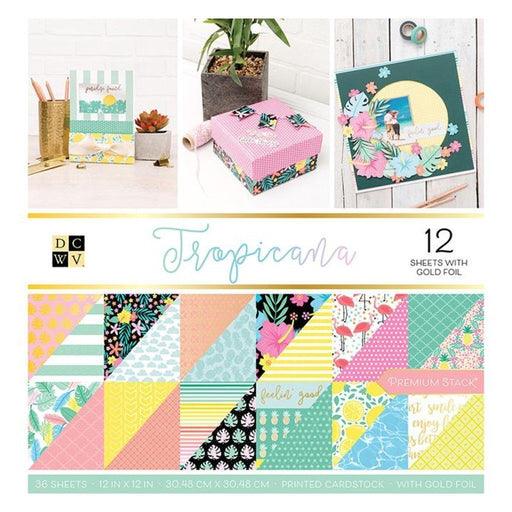 WRMK Tropicana Collection - Foil Paper Stack 12 x 12