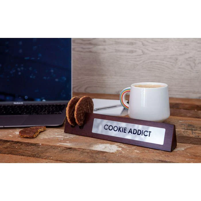 Wooden Desk Sign - Biscuit Addict